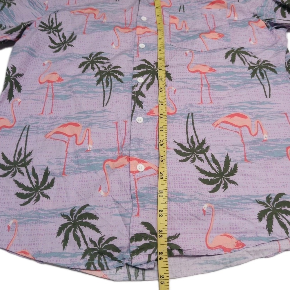 ORIGINAL USE Flamingo Hawaiian Camp‎ Tropical Sz M Men's S/S Button Up Shirt - Picture 4 of 8
